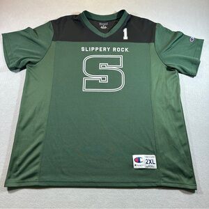 Champion Slippery Rock University Football‎ Jersey Green Size 2XL #1 Men’s
